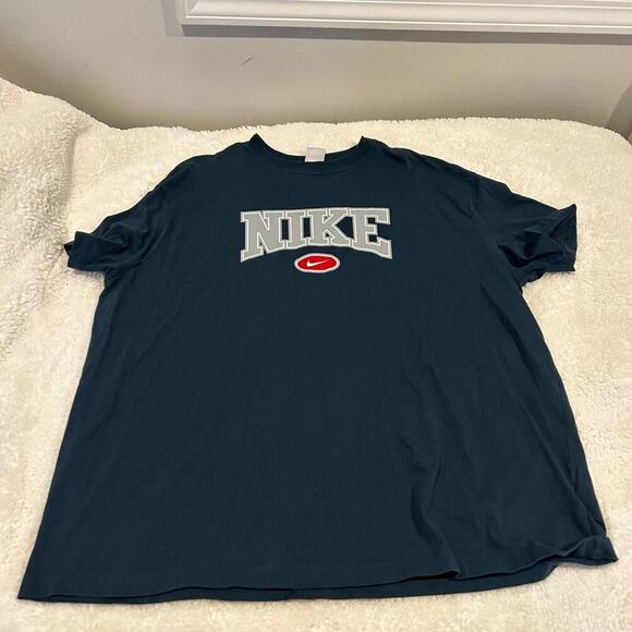 Nike Womens Navy Logo Graphic Tee‎ Size 2XL 100% Cotton - Picture 2 of 6